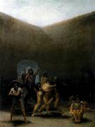 Francisco de goya y Lucientes The Yard of a Madhouse oil